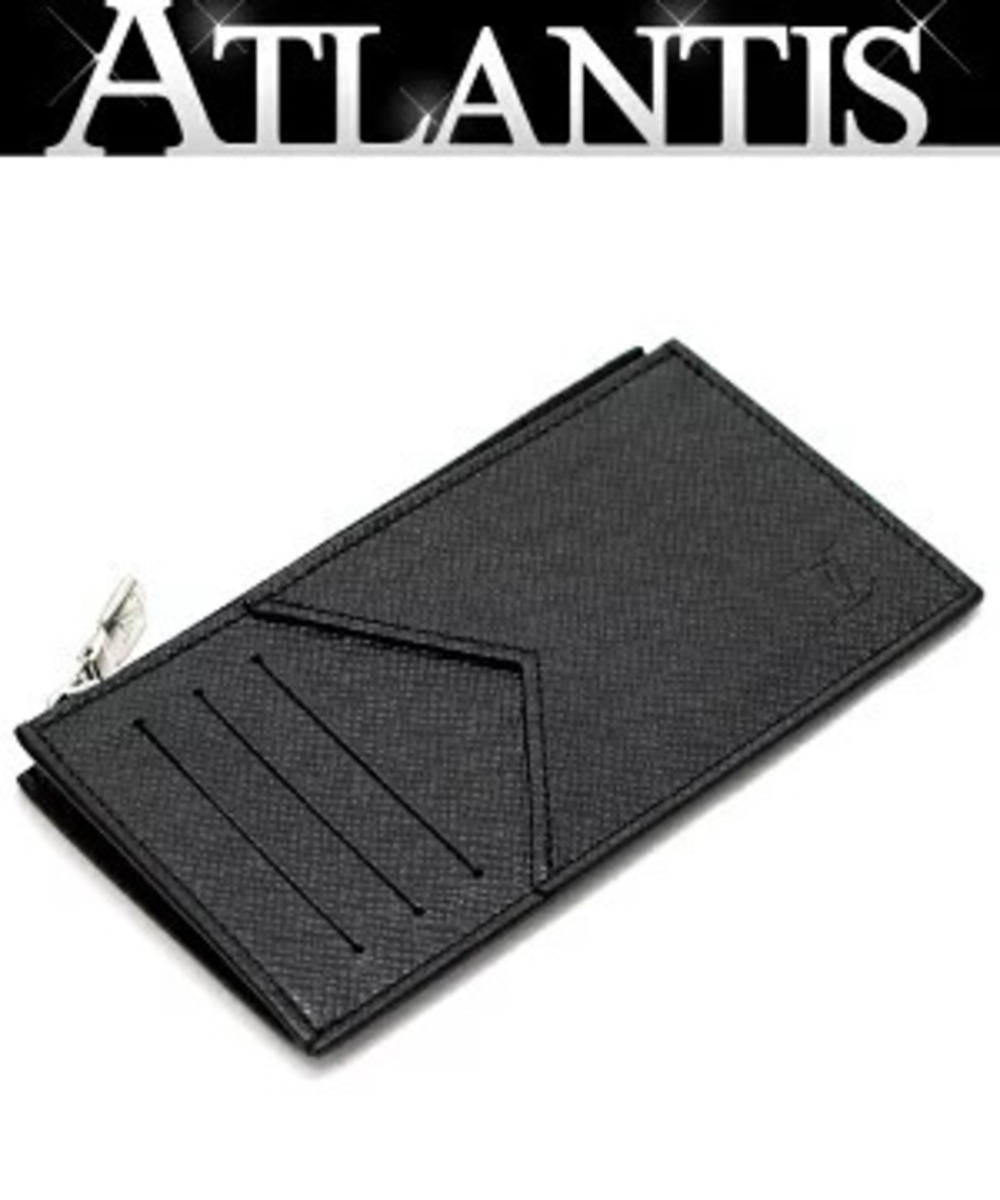 Louis Vuitton coin card fragment case Taiga black